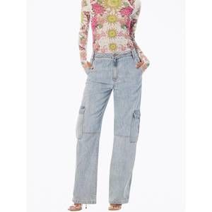 NEW AFRM zadie power mesh turtleneck top in pink tarot